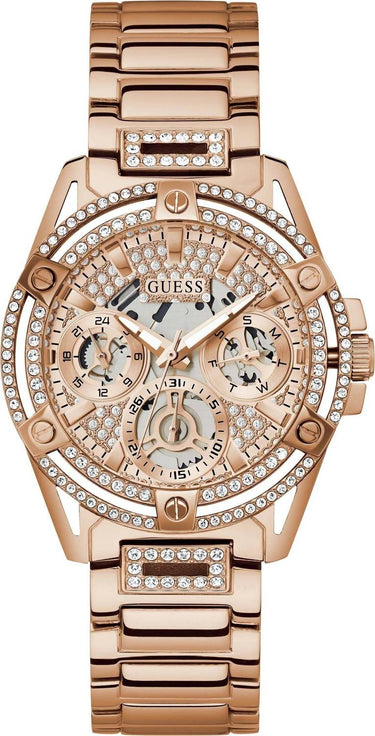 Guess Damen Multifunkion Armbanduhr Queen rosegold 40 mm GW0464L3